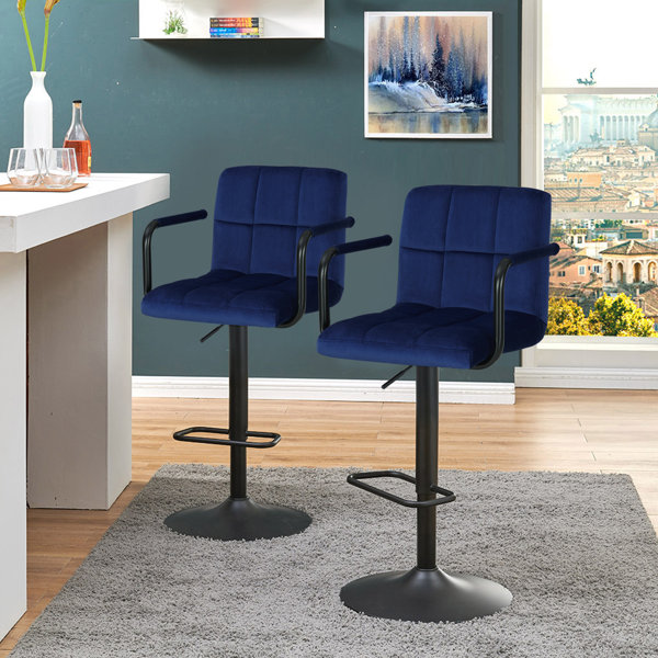 Latitude Run® Amjed Swivel Adjustable Height Bar Stool & Reviews Wayfair